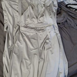 Boohoo 3piece satin outfit